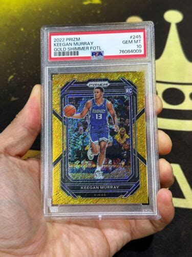 2022 23 Panini Prizm Keegan Murray RC Gold Shimmer 10 PSA 10 Rookie EBay