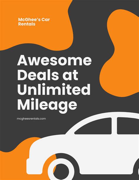 Free Car Rental Deals Flyer Template to Edit Online
