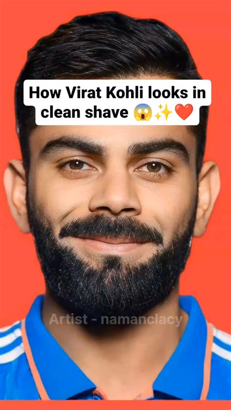 How Virat Kohli would look if he clean shaved : r/IndiaCricket