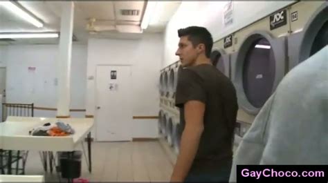 Interracial Gay Blowjob In Laundry Shop Boyfriendtv