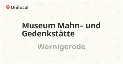 Museum Mahn und Gedenkstätte Wernigerode Veckenstedter Weg 43