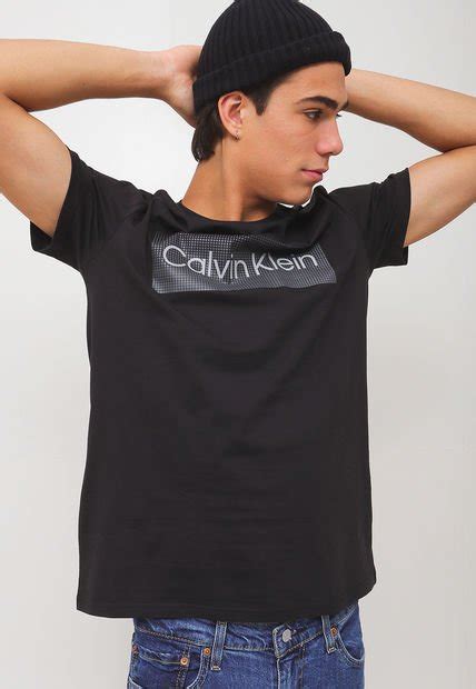 Polera Calvin Klein T Shirt S S Negro Calce Regular Compra Ahora