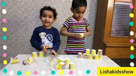 Simple Indoor Games For Kids Using Paper Cups Youtube