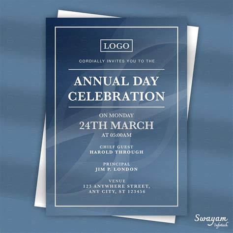 annual day invitation card swayam infotech conference invitation