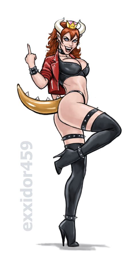 Bowsette Biker Bitch Version By Exxidor Hentai Foundry
