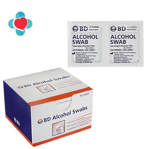 Bd Alcohol Swabs 100 Individually Foil Wrapped Swabs 70 Isopropyl