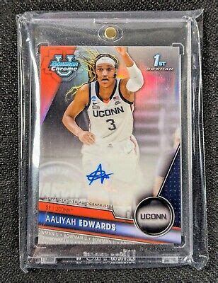 Bowman Chrome U Aaliyah Edwards Refractor Auto Uconn Ebay