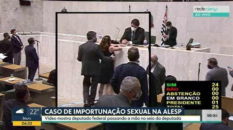 Vídeo Vídeo mostra deputado Fernando Cury passando a mão no seio da