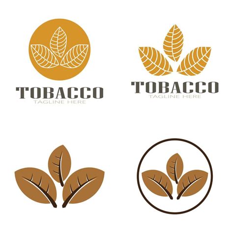 Tobacco Leaf Logo Tobacco Field And Tobacco Cigarette Logo Template