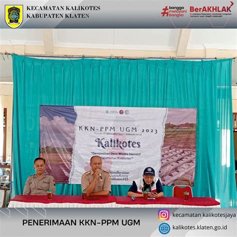 Penerimaan KKN PPM UGM Kecamatan Kalikotes