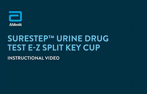 SureStep Urine Drug Test E Z Split Key Cup Abbott Toxicology