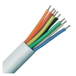 8 Core Type 2 Unscreened Alarm Copper PVC Cable White SparkShop