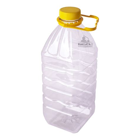 Бутилка пластмасова 5 литра с капачка и дръжка, PET бутилки за ...