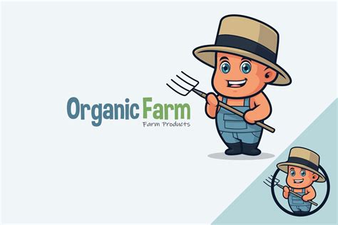 Cute Farmer Carying Pitchfork 21672356 Vector Art at Vecteezy