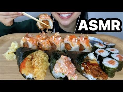 ASMR SUSHI ASSORTED CONES PREMIUM New York ROLL SALMON MAKI