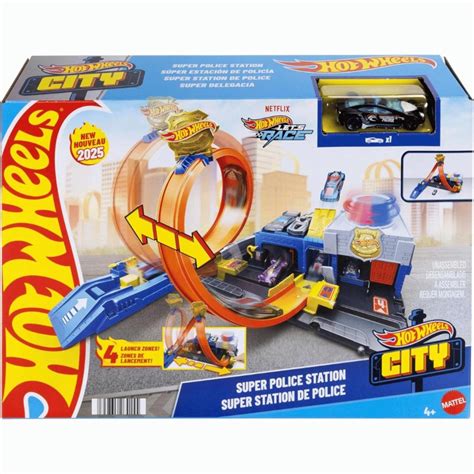 Pista Hot Wheels City Super Delegacia De Pol Cia Mattel Shopee Brasil