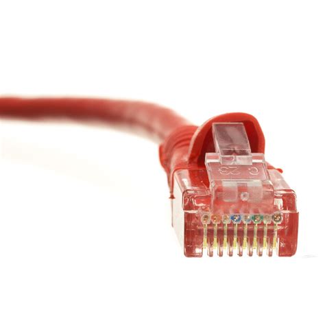 Cat5e Red Copper Ethernet Cable Snagless Boot 100ft