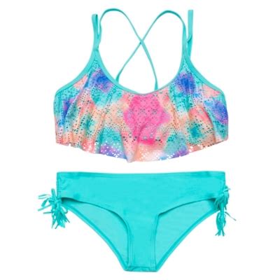 H O WEAR Traje de Baño Teens Niña Bikini UV H O Wear Azul falabella