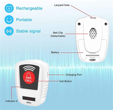 Daytech Caregiver Pager Wireless Call Button Smart Life Alert Systems