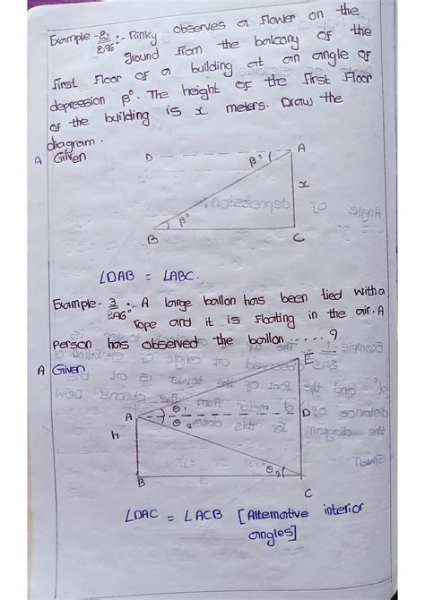 SOLUTION Applications Of Trigonometry Notes In 10th Class Studypool