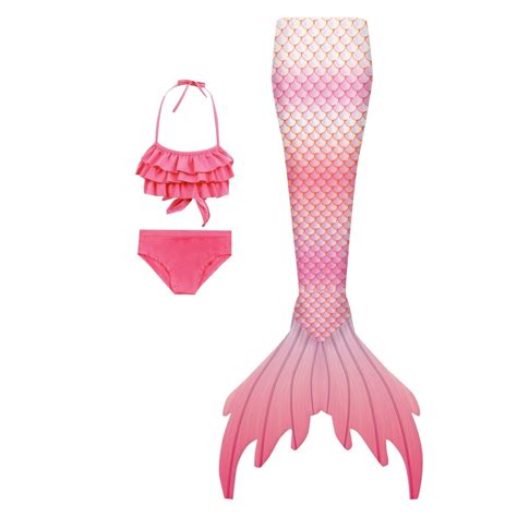 Mermaid Tail Swimsuit Set Fish Tail Set Sling Bikini Fishscale Pieces Swimming Suit Cute