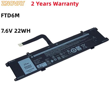 ZNOVAY FTD6M 06HHW5 K17M BK US 6HHW5 K17M 7 6V 22Wh 2750mAh Laptop