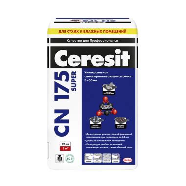 Наливной пол Церезит CN 175/25 25 кг (от 3 до 60мм) — купить по ...