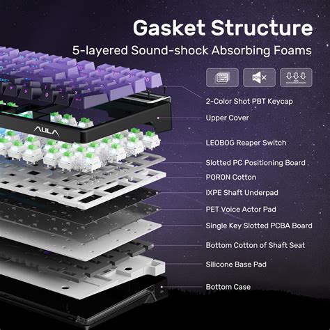 Snapklik Aula Key Mechanical Keyboard Tri Mode Bluetooth G Usb C Hot Swappable