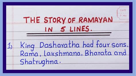 Short story of Ramayan in English | Ramayana | Ramayan Story in 5 Lines ...