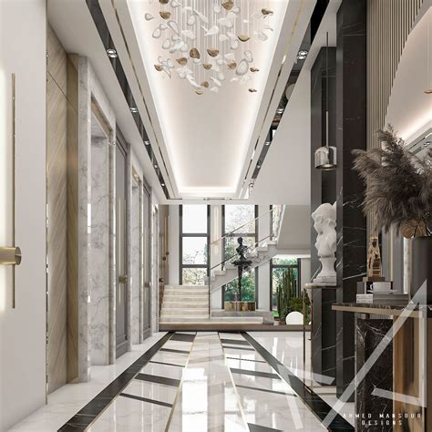 Ground Floor Lobby Design With Neo Classic Style On Behance Lobby