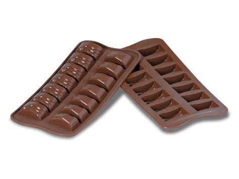 Moule silicone pour chocolat 14 rectangles ondulés Easy Choc