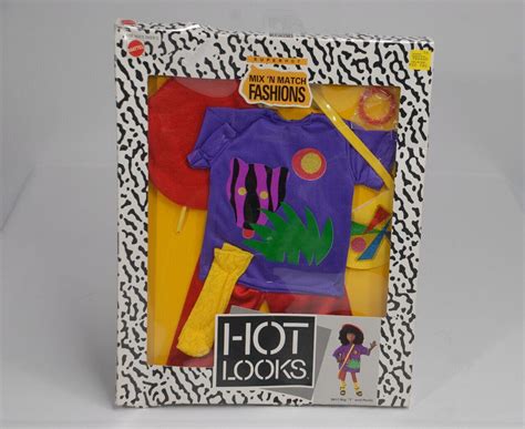 Vintage Mattel Hot Looks Mix Match Fashions Doll Clothes New In Box