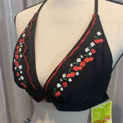 Hobie Swim Hobie Twopiece Bikini Set Cherry Design Large Poshmark