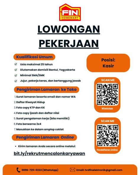 Lowongan Kerja Kasir Di Fin Homemart Lokerjogja Id