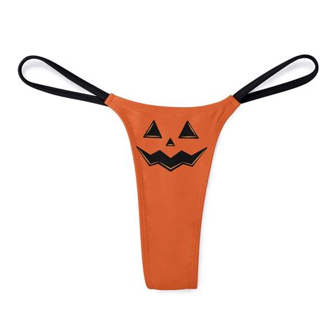 Jack O Lantern Women S Thong Halloween Lingerie Sexy Adult Underwear Naughty Costume