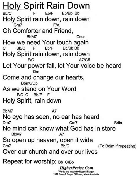 Holy Spirit Rain Down