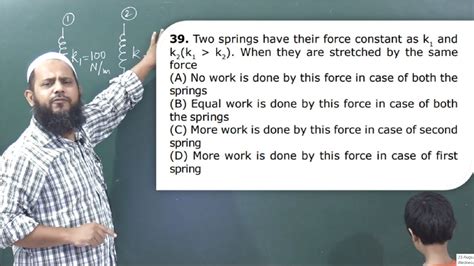 Two Springs Have Their Force Constant As K1 And K2 K1is Greater Than K2