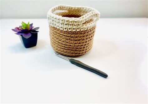 Macrame Cord Round Basket The Yarn Bowl Crochet