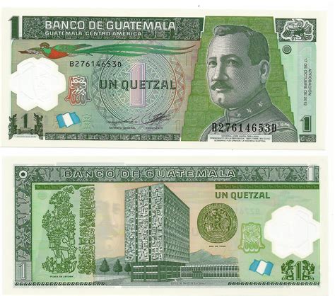 Guatemala P115(U) 1 Quetzal - Polymer (Plastic) - Educational Coins