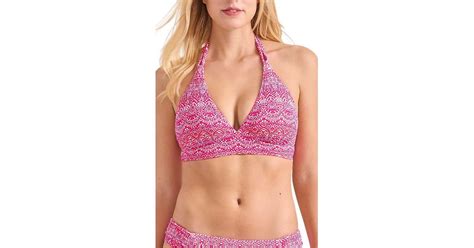 Tommy Bahama Island Cays Point Reversible Halter Bikini Top In Pink Lyst