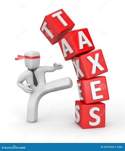 Businessman against taxes stock illustration. Illustration of crash