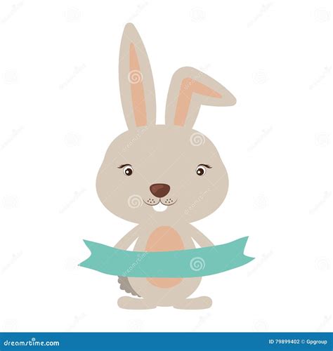 Cute rabit icon stock vector. Illustration of heart, nature - 79899402