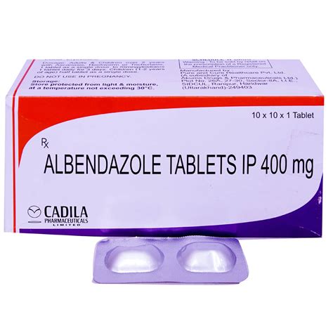 ALBENDAZOLE 400MG TABLETS