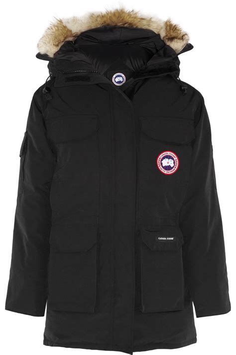Canada Goose Expedition Coyotetrimmed Down Coat in Black | Lyst