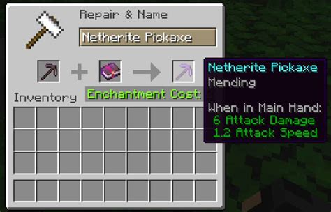 Minecraft Mending Enchantment Guide - EnderChest