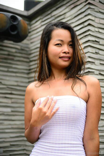 Bikini Model Asian Anny Ai Enhanced White Martini Dress Topaz Sharpen Porn Pic