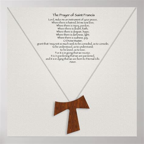 Das Gebet Des Heiligen Franziskus Poster Zazzle De