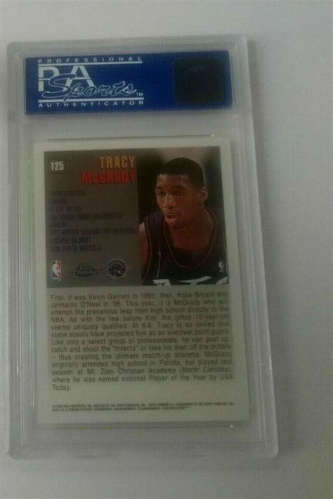 Tracy Mcgrady Topps Chrome Rookie Psa Nm Mt Toronto