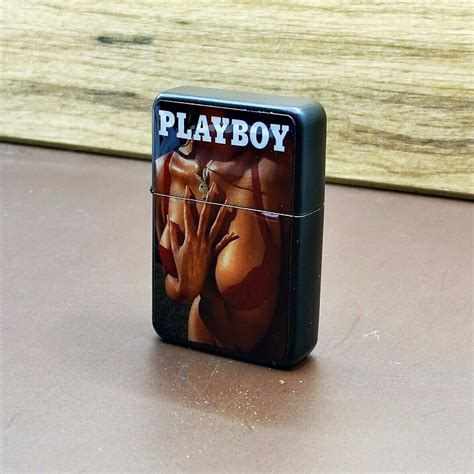 Vintage Playboy Sexy Erotic Nude Naked Handicraft Windproof FREE ENGRAVE Petrol Gasoline Cigars