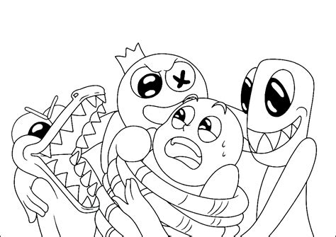 Desenho De Rainbow Friends Para Colorir
